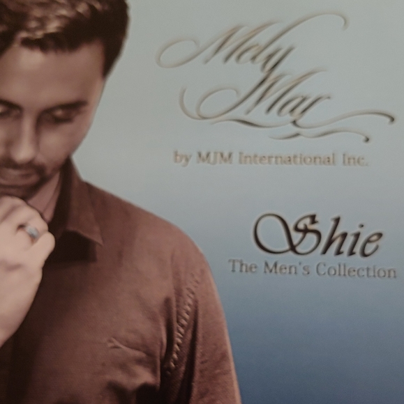 Sterling Silver Larimar and Onix Men Cuff Links - Picture 4 of 4